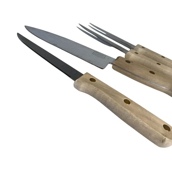 Chicago Cutlery 5 Piece Lot Knife Set 3 Steak Knives Chefs Knife Utility Knife - Picture 4 of 7